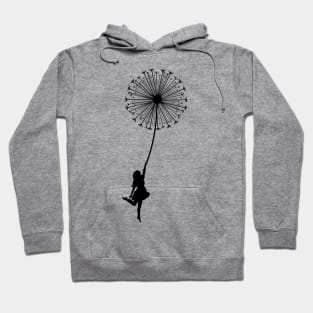 Girl flying on a Dandelion Hoodie